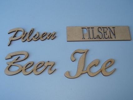 Letras decorativas cortadas em MDF